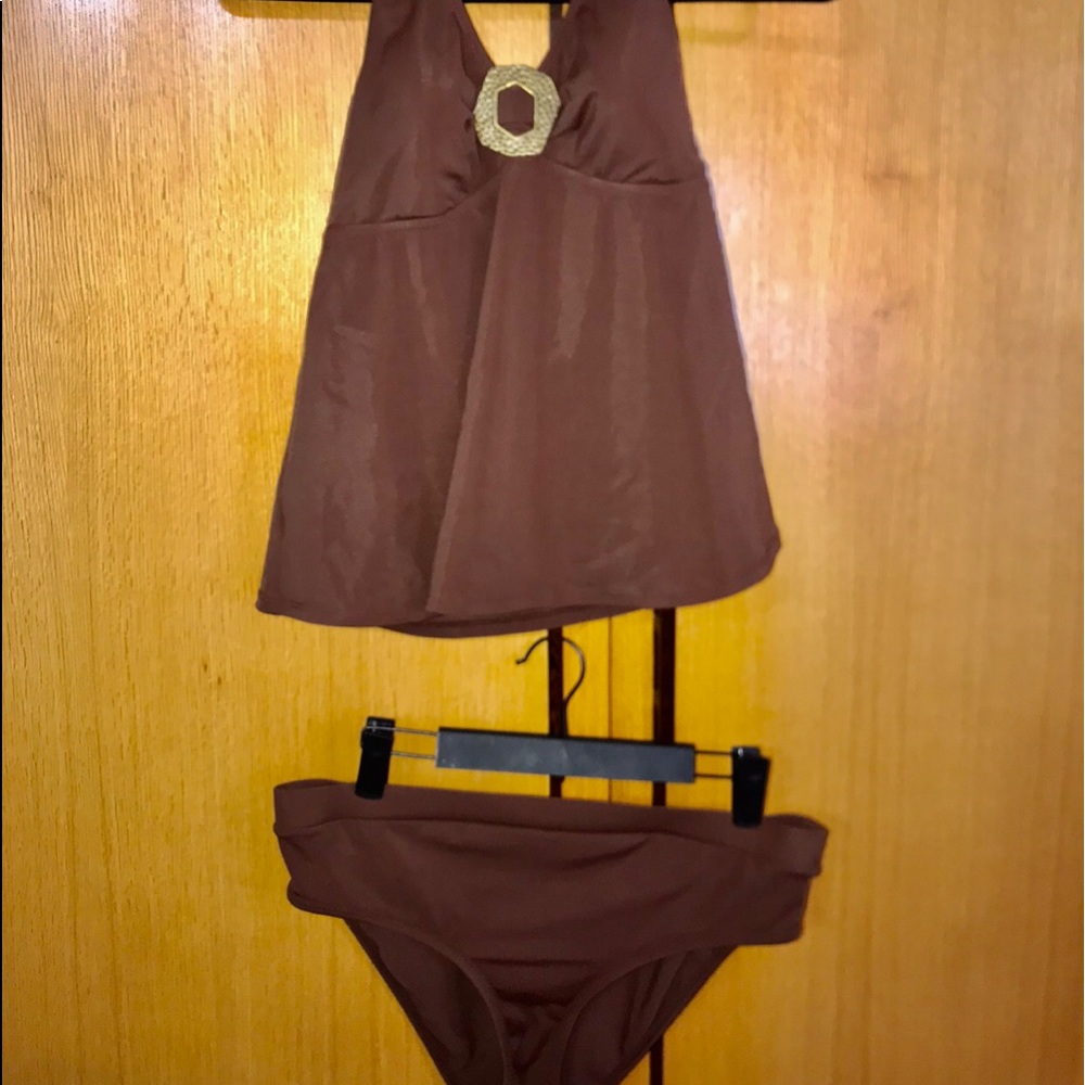 COPY - Liz Lange Brown Maternity Two Piece Swimsuit Bikini Size Small